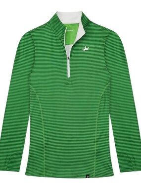 DraftKings Limited Edition Green Striped Quarter Zip Pullover – Size Small